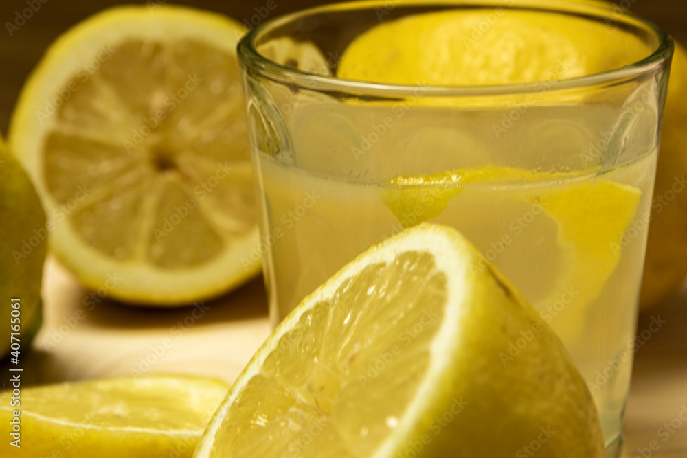 lemons over a brown table lemons over a brown table