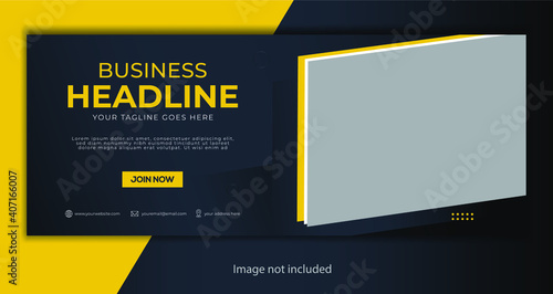 Digital media banner design, Cover banner template