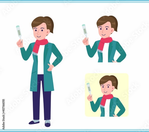 Young woman in a cardigan