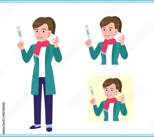 Young woman in a cardigan