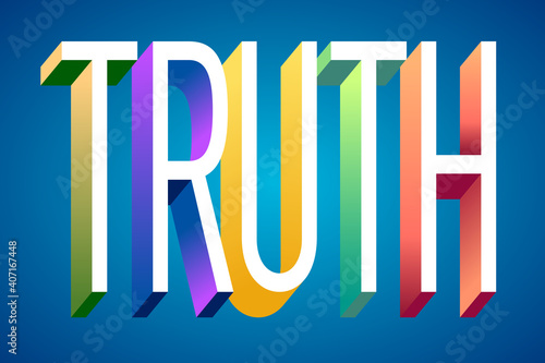 Colorful illustration of "Truth" word