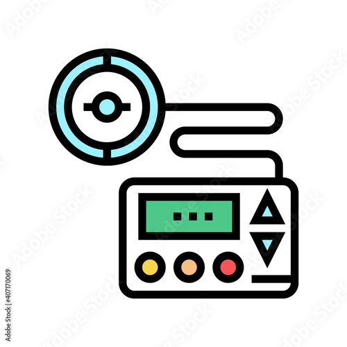 insulin pump color icon vector. insulin pump sign. isolated symbol illustration