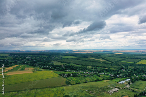 landscape view of one of the parts of Ukraine in the Khmelnytsky and Kiev regions.