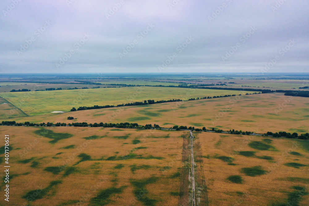 Obraz premium landscape view of one of the parts of Ukraine in the Khmelnytsky and Kiev regions.