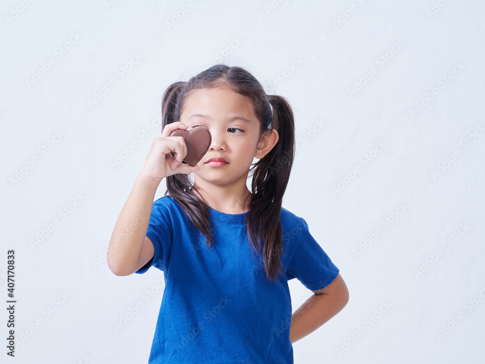 Adorable little girl with chocolate Adorable little girl with chocolate