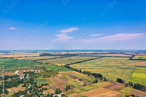 landscape view of one of the parts of Ukraine in the Khmelnytsky and Kiev regions.