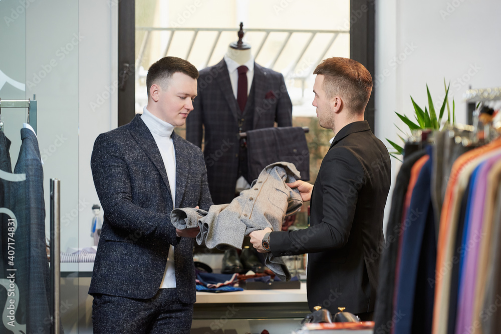 White turtleneck in sales store