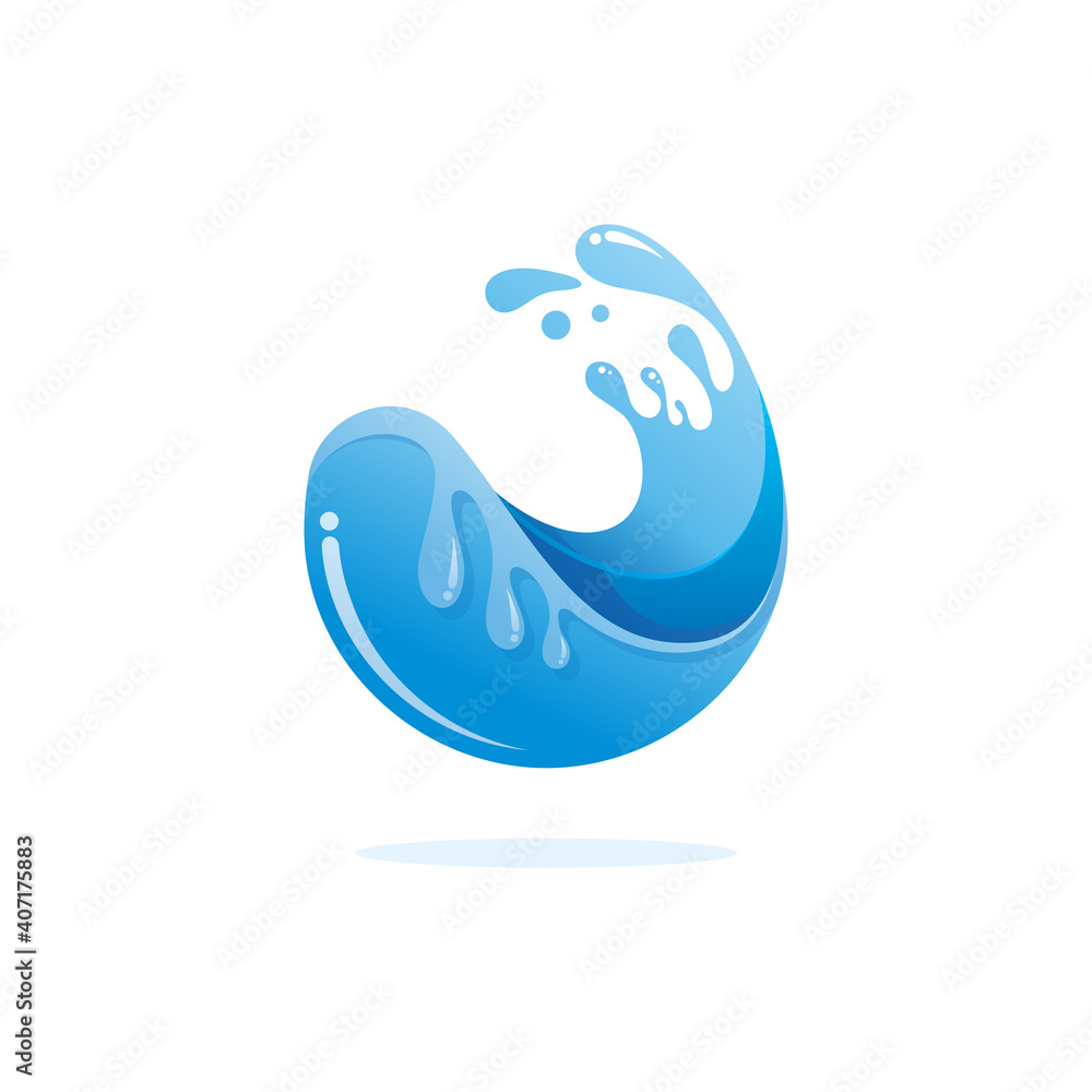 Obraz premium luxury and simple water drop vector logo