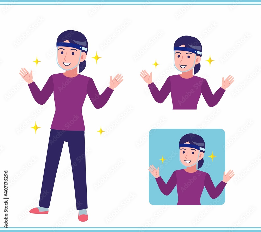 Young woman dressed in purple