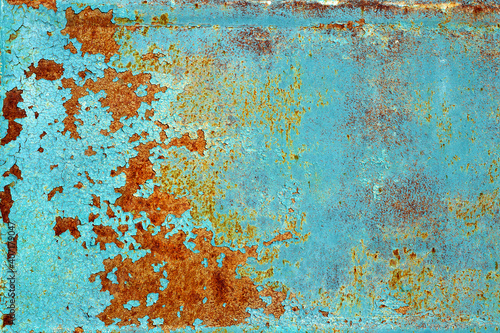 Rusty metal grunge background. Rusted steel tin abstract pattern.