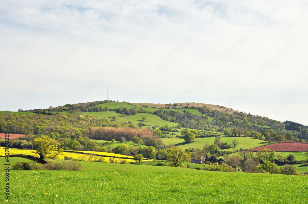 Malvern hills springtime scenery