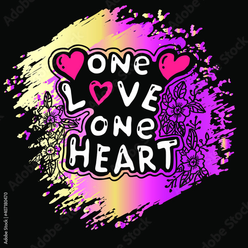 One Love, One Heart, quotes doodle