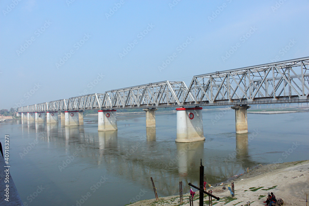 DighaSonpur or J.P. Setu is a railcumroad steel truss bridge across