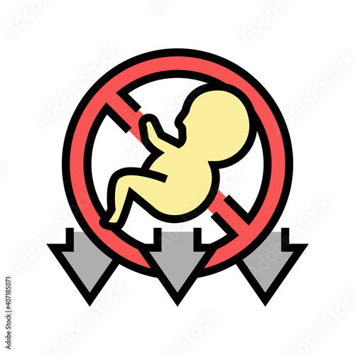 miscarriage baby color icon vector. miscarriage baby sign. isolated symbol illustration