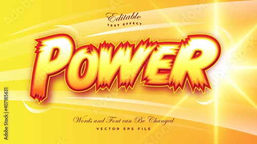 Power Text Effect - Editable Mockup Text Effect