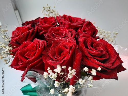 bouquet of red roses