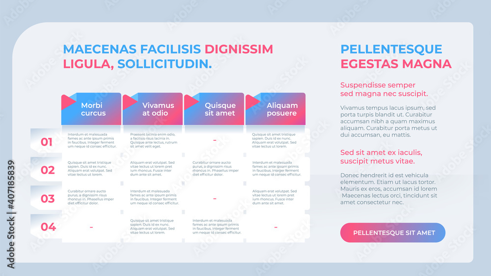 Business Infographic table template. Neumorphism style with shadow and highlight effect Business Infographic table template. Neumorphism style with shadow and highlight effect