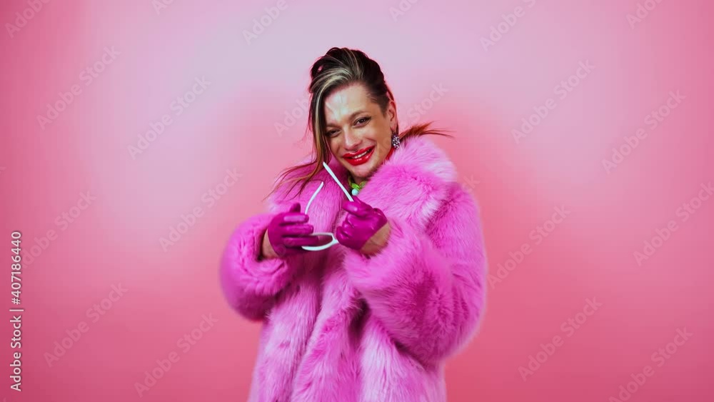 Cinematic video portrait of young beautiful transgender woman. Lifestyle moments about LGBT and sexuality. Cinematic video portrait of young beautiful transgender woman. Lifestyle moments about LGBT and sexuality.