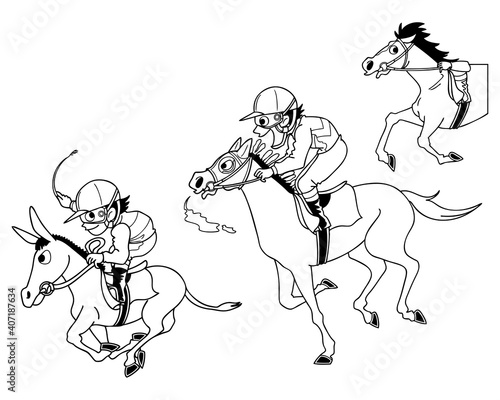 競馬、ロバ