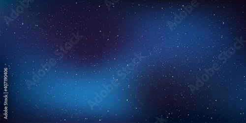 Astrology horizontal star universe background. The night with nebula in the cosmos. Milky way galaxy in the infinity space. Starry night with shiny stars in the gradient sky. Vector illustration.