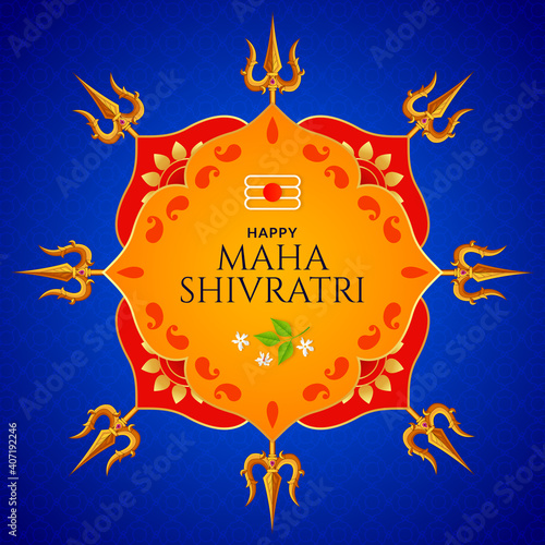 Happy maha shivratri lord shankars trishul background