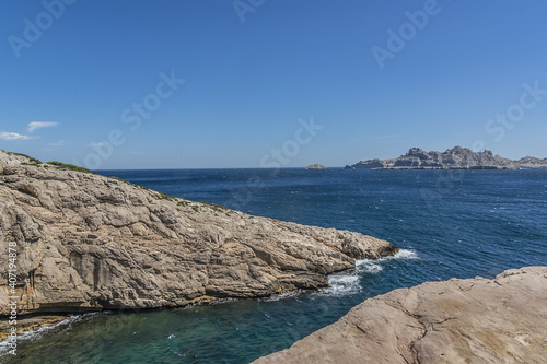 Beautiful bay "Calanque Sormiou". Calanques National Park (Parc National des Calanques), Cassis, Provence, near Marseille in South France.