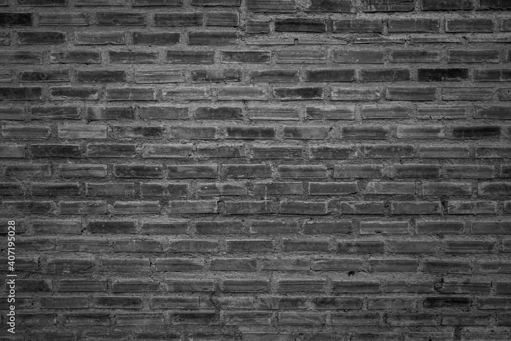 Obraz premium old brick wall background with black and white filter