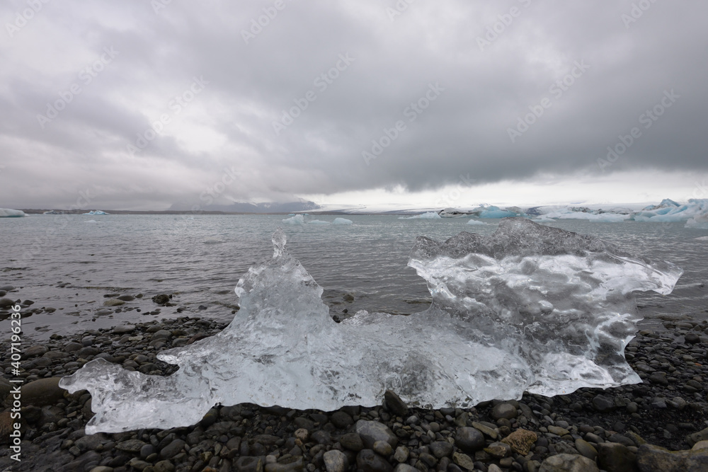 Ice formations at Jökulsárlón Iceberg Lagoon