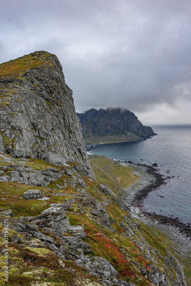 Mountains of Værøy in north Norway Mountains of Værøy in north Norway