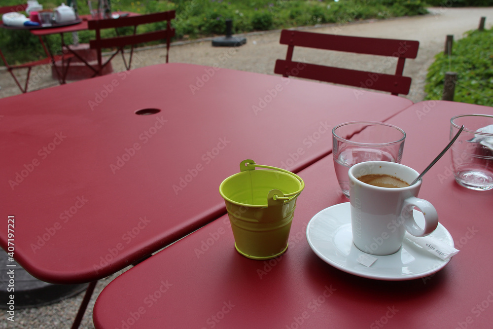 cup of coffee on a table (france) cup of coffee on a table (france)