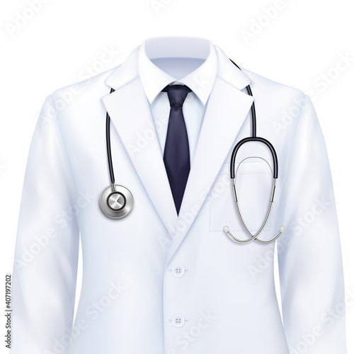 Doctors Suit Realistic Composition