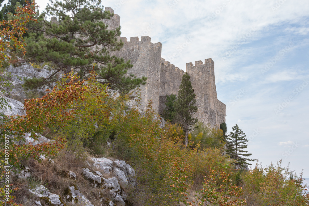View of the  historic Castle of herceg Stjepan in Blagaj. Bosnia and Herzegovina