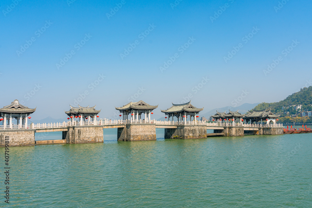 Guangji bridge, the historic landmark in Chaozhou, Guangdong province, China. Guangji bridge, the historic landmark in Chaozhou, Guangdong province, China.