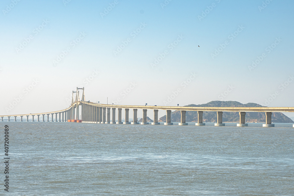 The Nan'ao bridge, the bridge connects the mainland China and Nan'ao island, in Guangdong province, China.