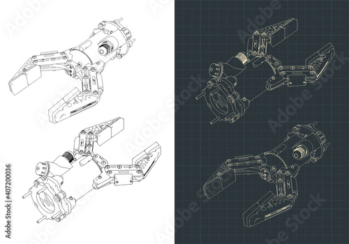 Robotic arm isometric drawings