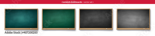 Vector set of horizontal chalkboards