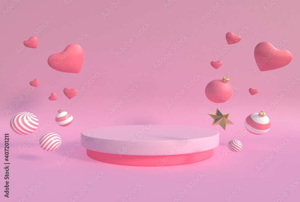 Abstract minimal scene, design for cosmetic or product display podium 3d render.	