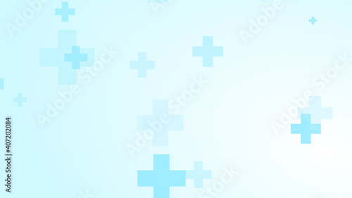 Medical white blue cross pattern background. © Papapig