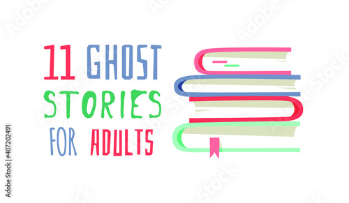 Cartoon drawing book for Student and Quote. Hand drawn school object and Text. Actual Vector illustration about Reading. Creative art work 