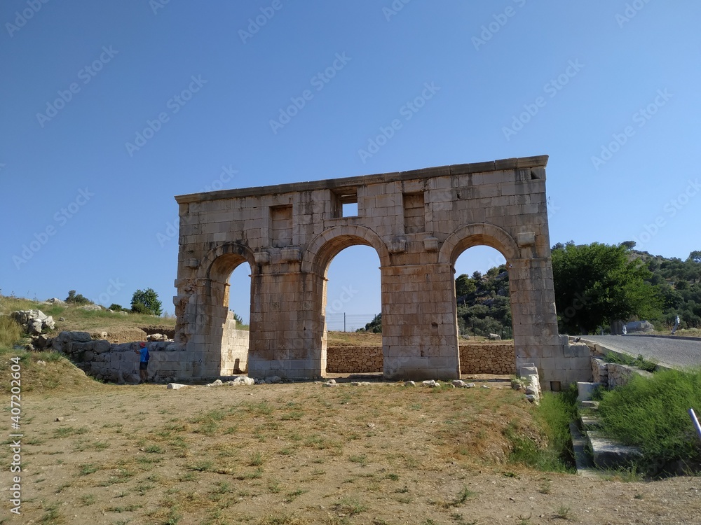 The city gate at Patara Ancient City