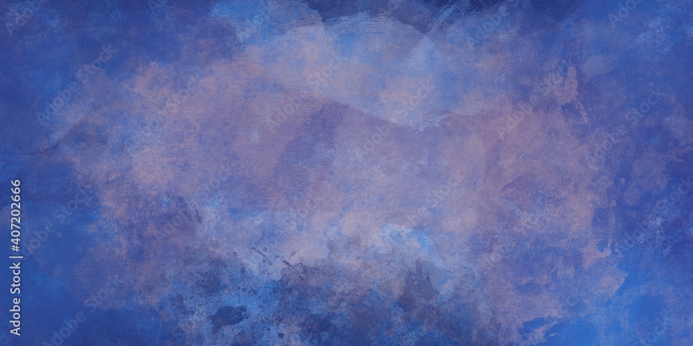 Disegno dipinto sfondo blu viola nuvoloso