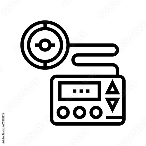 insulin pump line icon vector. insulin pump sign. isolated contour symbol black illustration