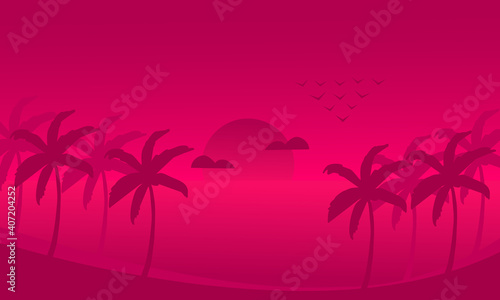 trees on the beach