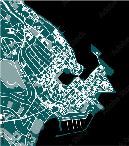 map of the city of Agios Nikolaos, Greece