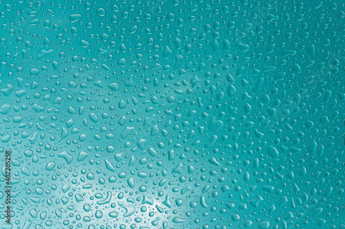Water drop on glass, background and texture