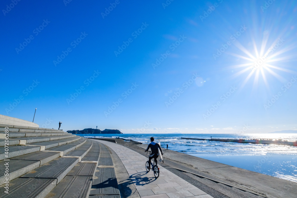 【神奈川県 江ノ島】湘南の海風景