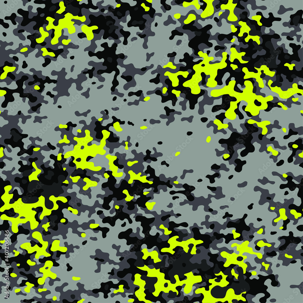 Camouflage texture seamless pattern. Abstract modern endless camo background in trendy military style. Spots ornament for fabric and fashion print. Vector illustration. Camouflage texture seamless pattern. Abstract modern endless camo background in trendy military style. Spots ornament for fabric and fashion print. Vector illustration.