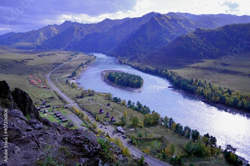 Beautiful natural places, picturesque mountains, gorges, turbulent river, active tourism.