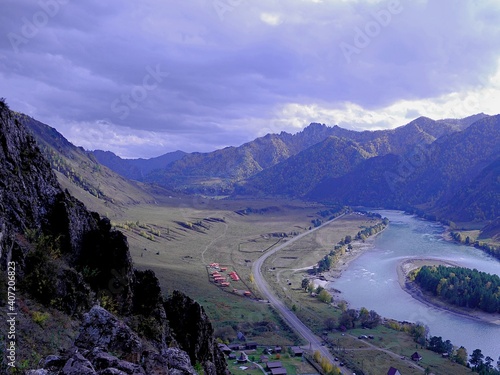 Beautiful natural places, picturesque mountains, gorges, turbulent river, active tourism.