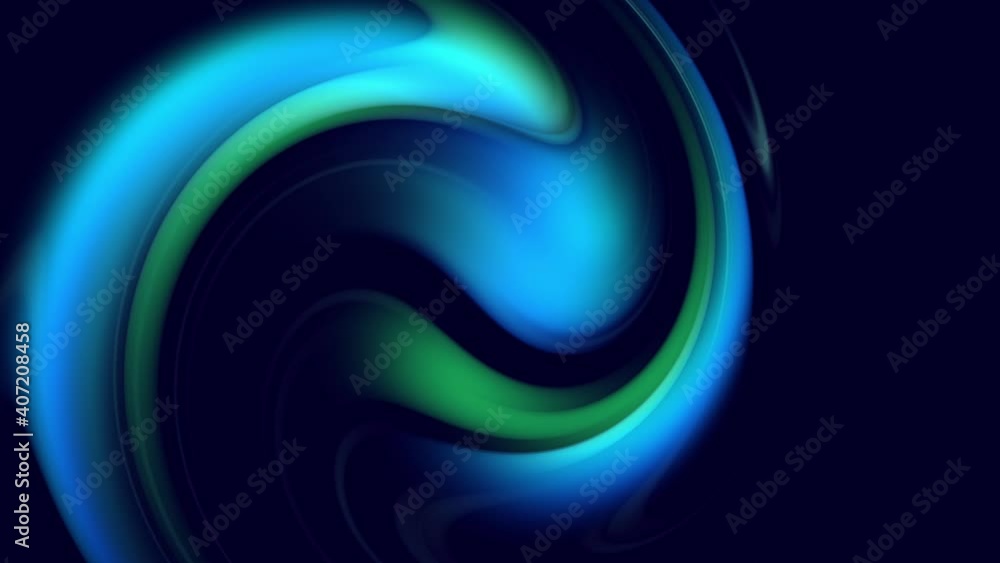 Abstract spiral gradient rotate. Twisted curved lines rotate as creative abstract background with liquid gradient of green blue colors mix slowly with copy space. 4k smooth seamless looped animation. Abstract spiral gradient rotate. Twisted curved lines rotate as creative abstract background with liquid gradient of green blue colors mix slowly with copy space. 4k smooth seamless looped animation.